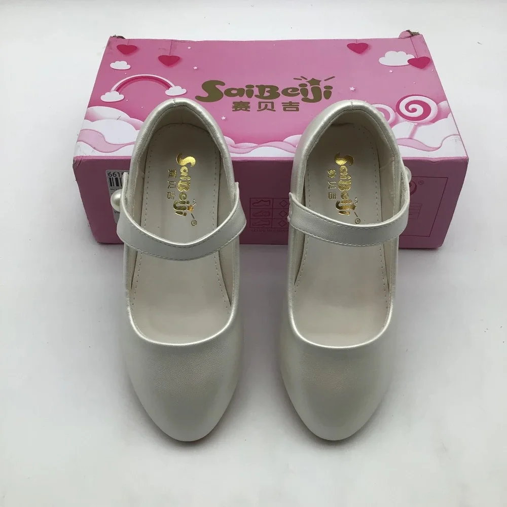 SaiBeiji Girls White Mary Jane Shoes Flower Girl Wedding Size EU 29 US‎ 11.5 NEW